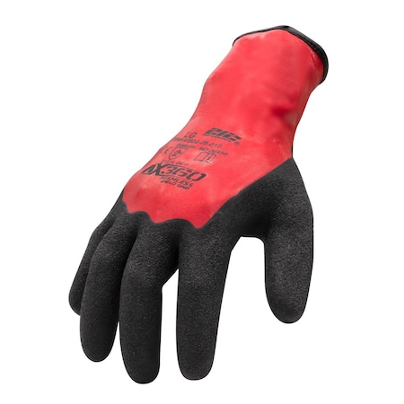 212 Performance Coated Gloves, Natural Rubber Latex, 3/4 Dip, Red, Xl 12 PK AXSDG-05-011